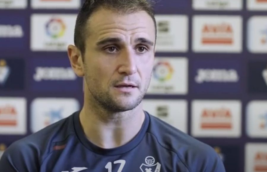 Kike García en rueda de prensa antes del choque frente al Cádiz CF