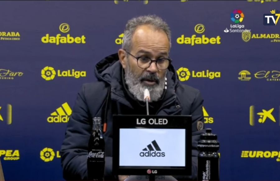 Álvaro Cervera en rueda de prensa tras la visita del Barça