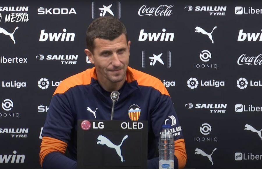 Javi Gracia en la rueda de prensa previa al Valencia CF - Cádiz CF