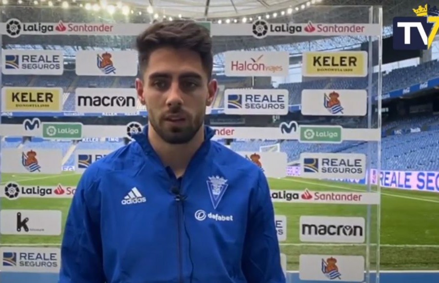 Rubén Sobrino en sus declaraciones tras la derrota frente a la Real Sociedad