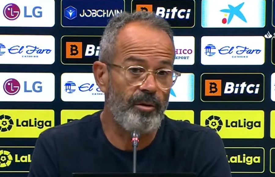 Álvaro Cervera en rueda de prensa tras el Cádiz Real Sociedad