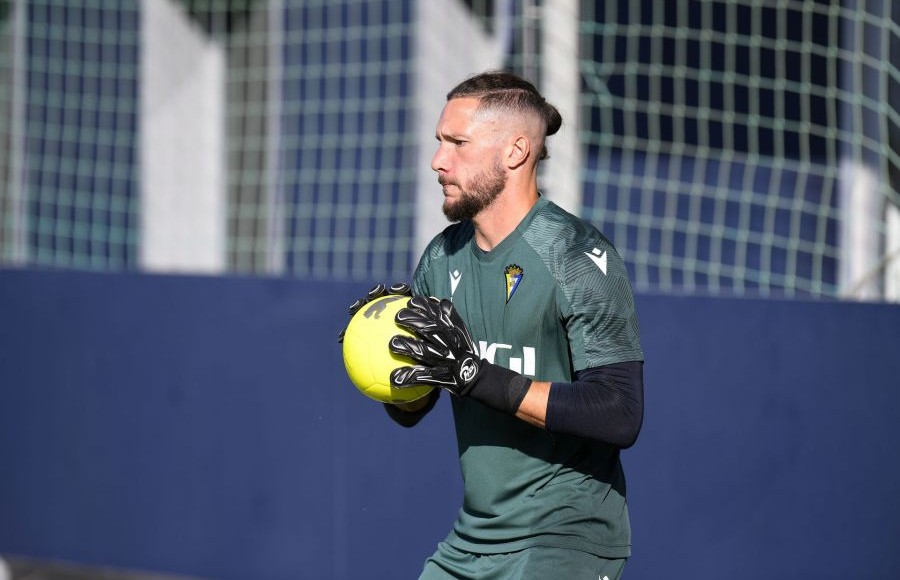 Jeremías Ledesma durante un entrenamiento preparatorio para la visita al Benito Villamarín