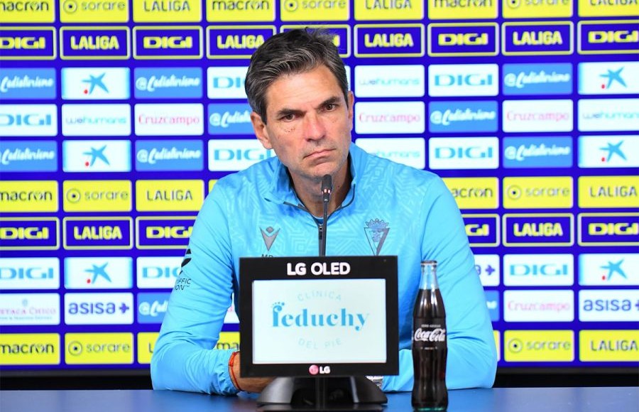 Mauricio Pellegrino durante la rueda de prensa previa a la visita de Las Palmas