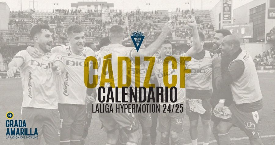 Calendario del Cádiz CF para la temporada 24-25