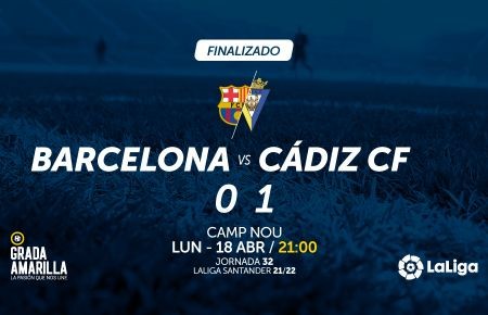 El Cádiz arranca del Camp Nou una victoria para la esperanza